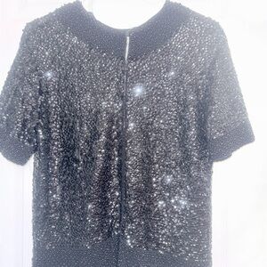 Black Sequin Women's Top